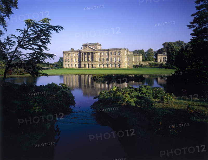 Lyme Hall from across the lake, Lyme Park, Disley, Stockport, Cheshire, 1993