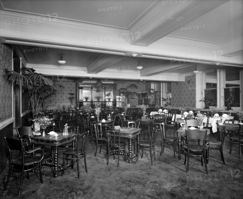 The new brasserie, Monico Restaurant. Shaftesbury Avenue, Westminster, London, 1915