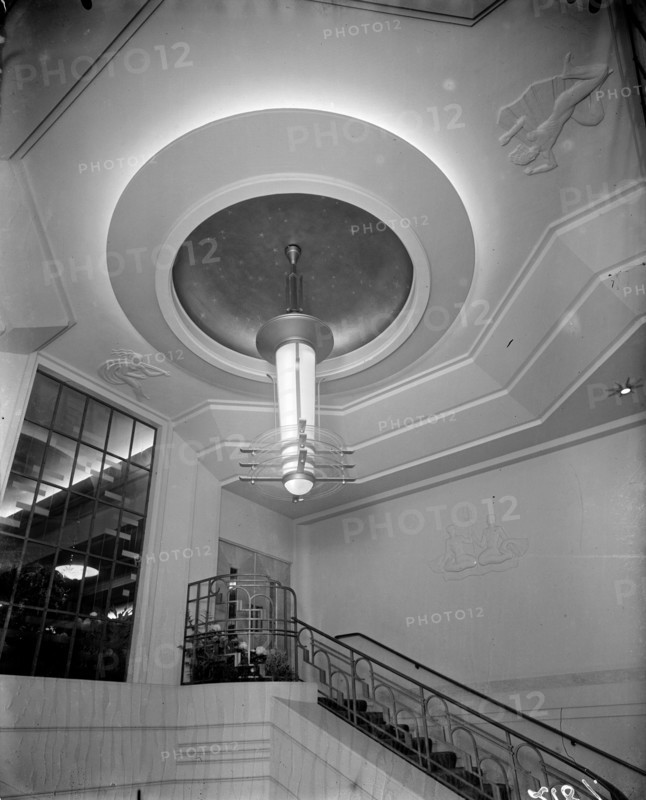 Light fitting at the Odeon, Leicester Square, London, 1937