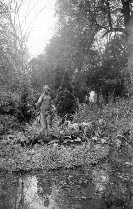 Classical statue, Park Place, Remenham, Oxfordshire, c1900