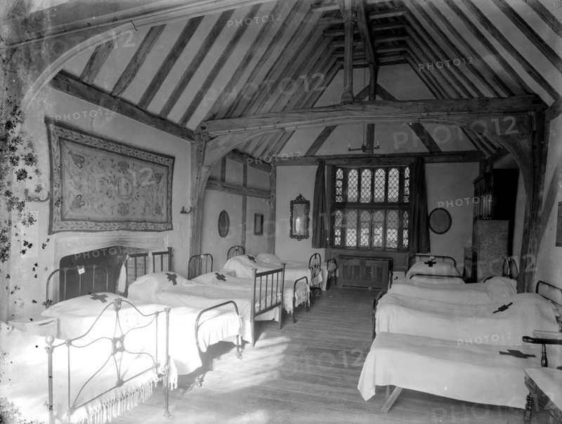 Wartime medical ward at Great Dixter, Northiam, East Sussex, WWI, 1915