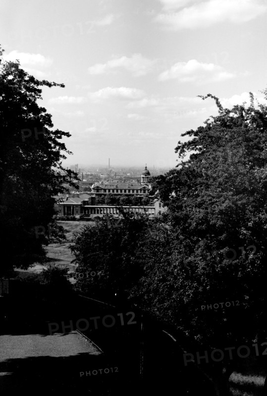 Royal Naval Hospital Greenwich, from Greenwich Park, London, c1945-c1965