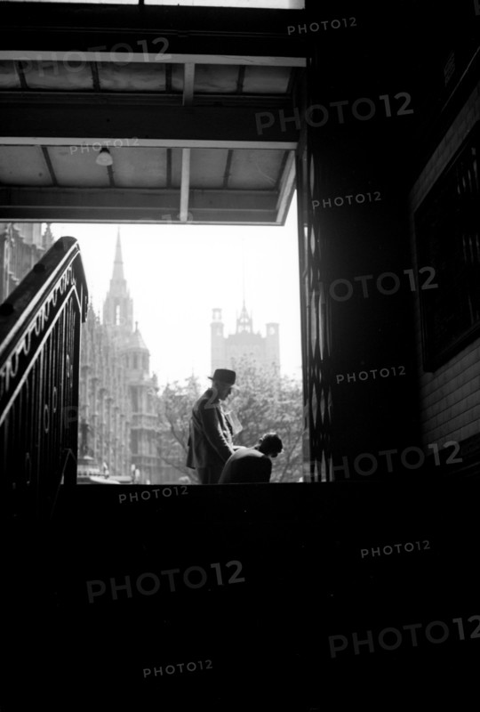Entrance to Westminster Underground Station, London, c1945-c1965