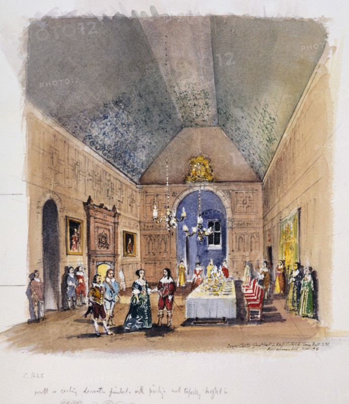 The Great Hall in the Keep of Dover Castle, Kent, c1626, (1997)