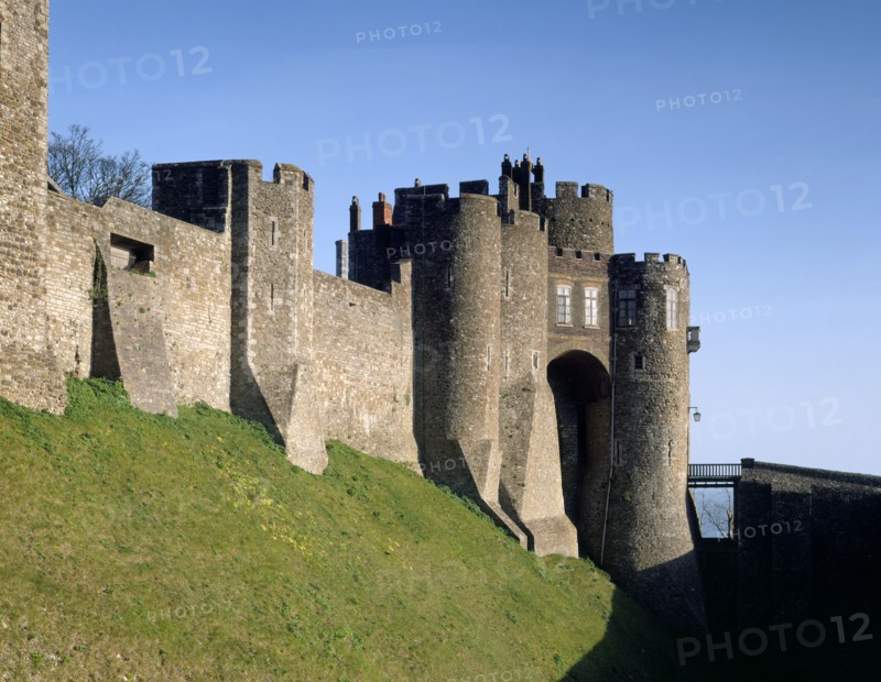 The 13th century Constable's Gate at Dover Castle, Kent, 1997