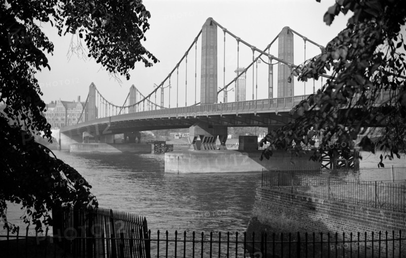 Chelsea Bridge from Battersea Park, London, c1945-c1965
