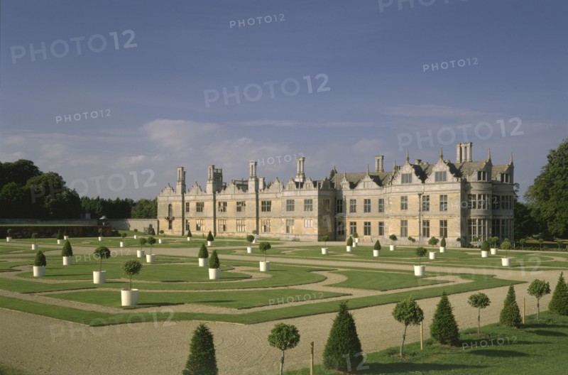 West front and parterre, Kirby Hall, Northamptonshire, 1998