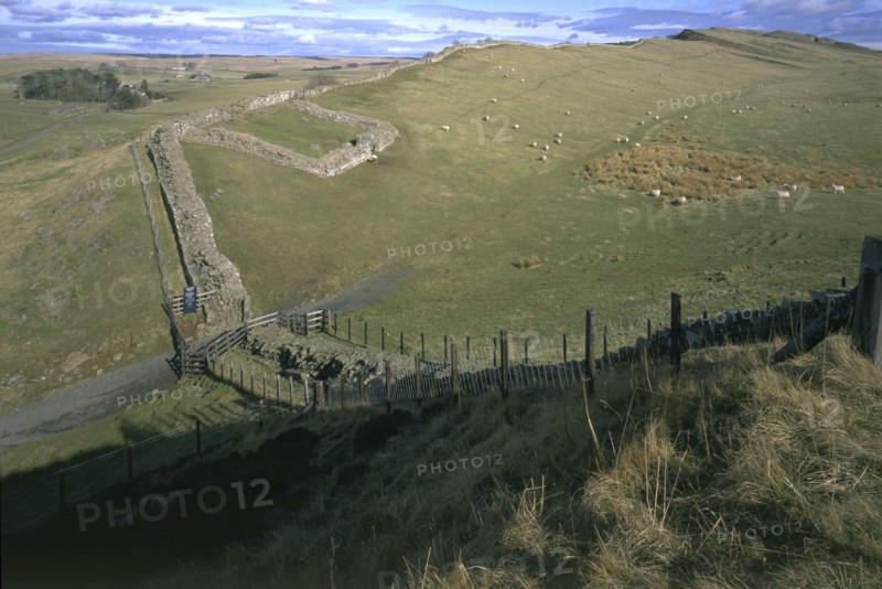 Hadrian's Wall and Cawfields milecastle, Northumberland, 1996