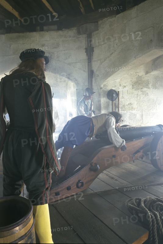 Reconstruction of the gunroom, Pendennis Castle, Cornwall, 1997