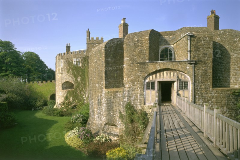 The keep with trees, Longtown Castle, Herefordshire, 1992