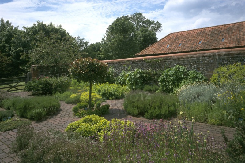 Herb garden at Castle Acre Priory, Norfolk, 1997
