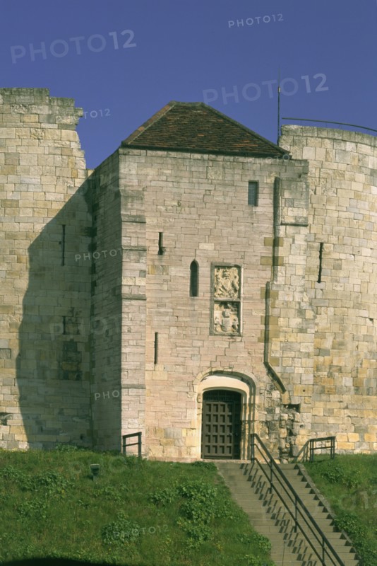 Detail of Clifford's Tower, York, North Yorkshire, 1997