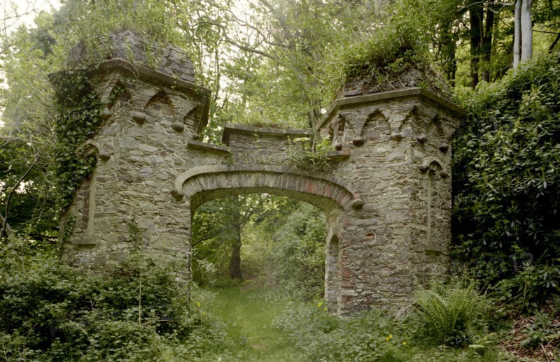 Gate piers on the Glenthorne Estate, Countisbury, Devon, 1999