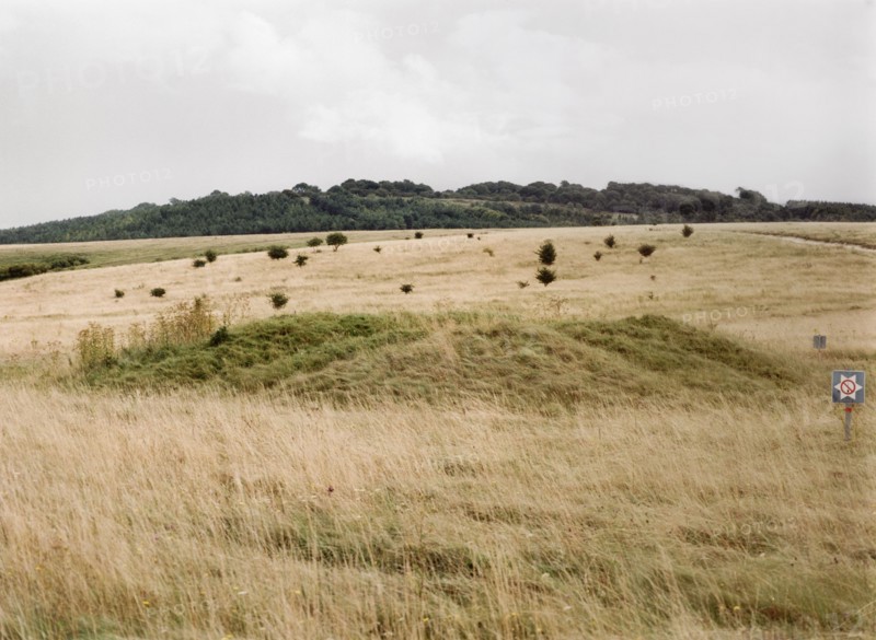 One of a group of almost 30 barrows on Snaildown, Wiltshire, 1999