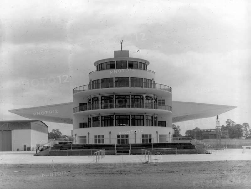 The terminal building and control tower at Elmdon Airport, Birmingham, West Midlands, 1939