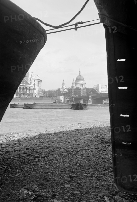 View of the River Thames and the City of London, c1945-c1965
