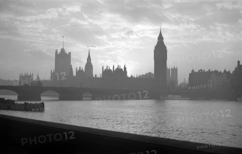 Sunset over the Palace of Westminster, London, c1945-c1965 Artist