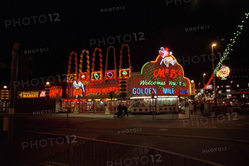 Illuminated amusement arcades, Blackpool, 1999