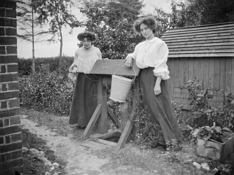Two women beside a well, near Princes Risborough, Buckinghamshire, 1903