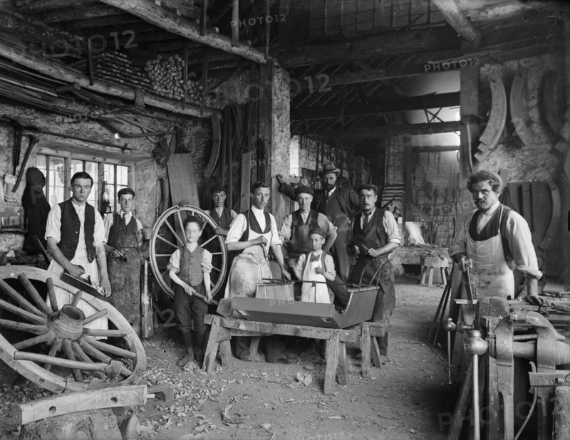 Interior of J Plater's Cart, Van and Carriage Works, Haddenham, Buckinghamshire, 1903