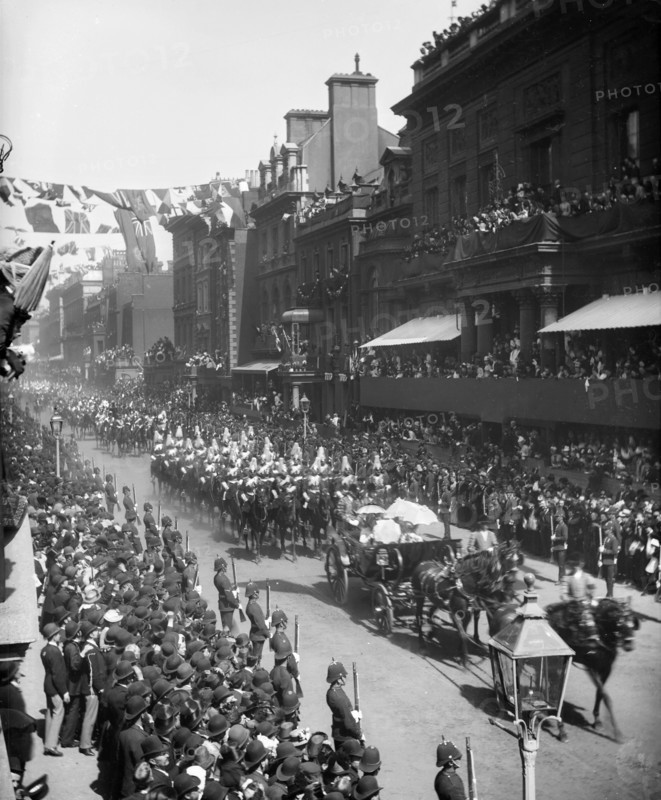 A procession celebrating the Royal Jubilee, 1887