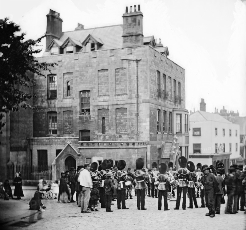 Band of the Grenadier Guards playing in Windsor, c1870-c1900