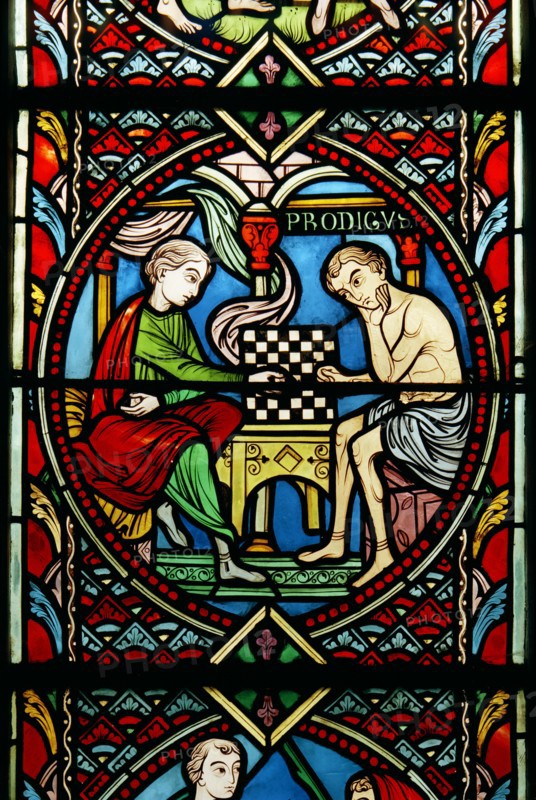 Prodigal Son' window at Feltwell, Norfolk, 1964