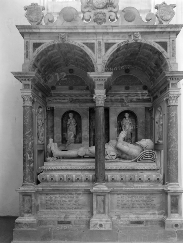 Monument in Holy Trinity, Long Melford, Suffolk, 1960