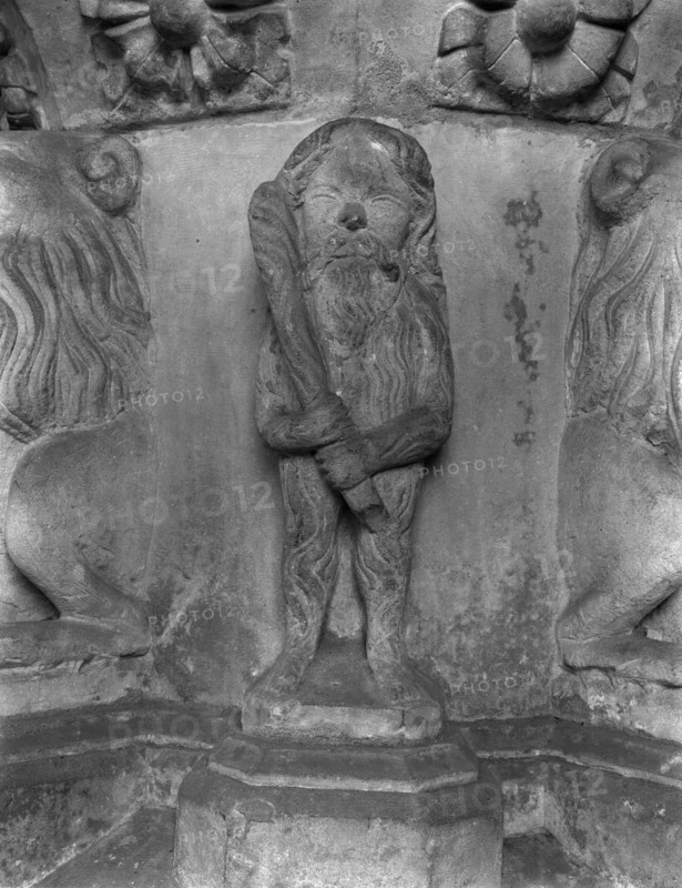 Carving from St Bartholomew's church, Orford, Suffolk, 1960