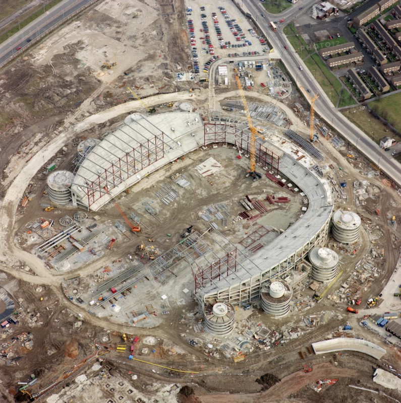 Construction of the Commonwealth Stadium, Manchester, 2001