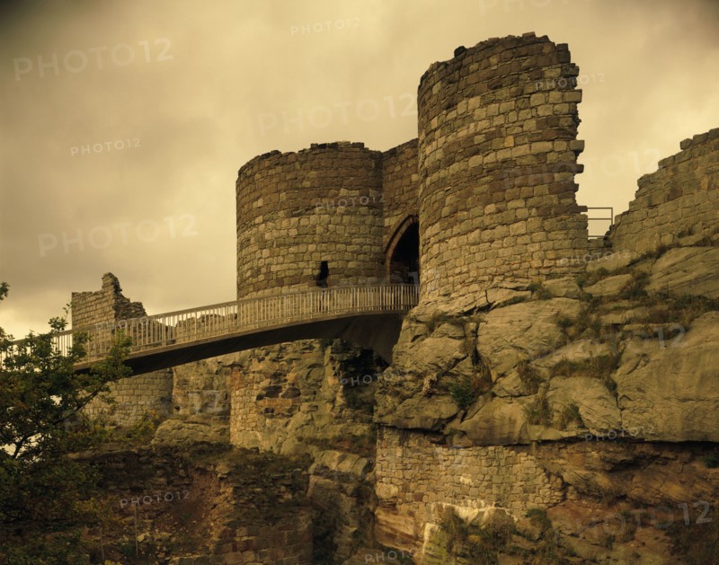 Inner Bailey entrance, Beeston Castle, Cheshire, 1986