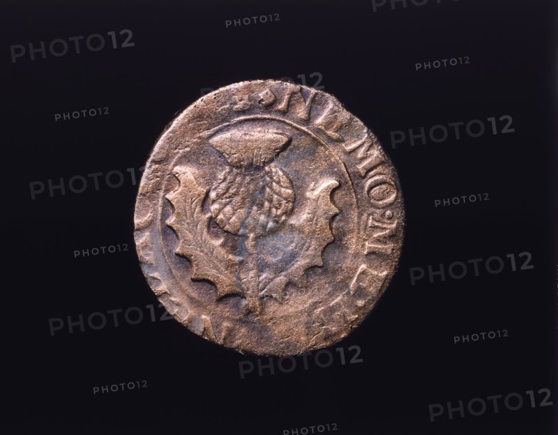 Charles I or II coin, Lindisfarne Priory, Northumberland, 17th century