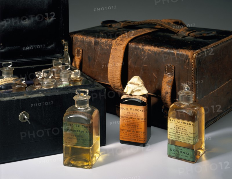 Queen Victoria's medicine chest, Osborne House, Isle of Wight, 19th century