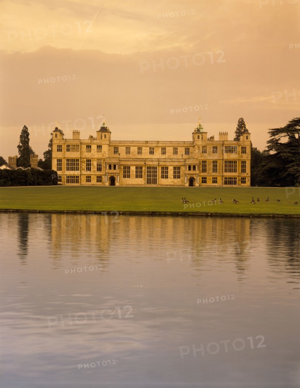 View of the house from the lake, Audley End House, Essex, 1996