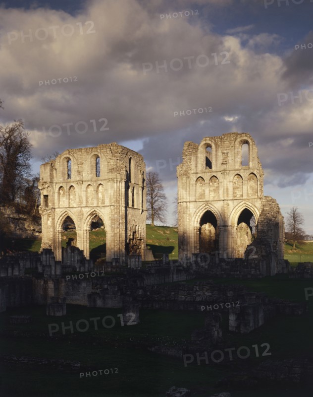 Transept walls of the church from the South West, Roche Abbey, South Yorkshire, 1998