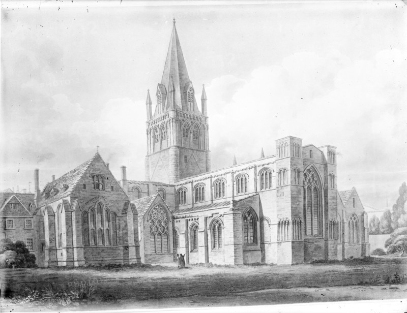Chapter House and south east corner of Christ Church Cathedral, Oxford, Oxfordshire, c1800-c1850