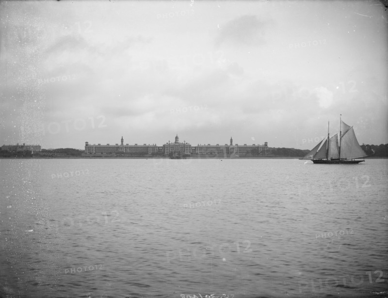 The Royal Victoria Hospital, Netley, Hampshire viewed from Southampton Water, c1878