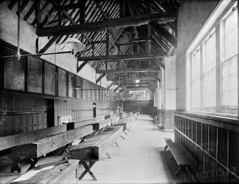 Interior of the schoolroom, Radley College, Radley, Oxfordshire, c1860-c1922