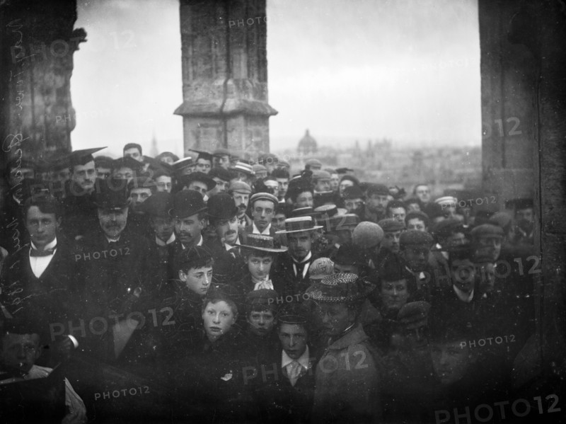 May Day celebration at Magdalen College, Oxford, Oxfordshire, 1895