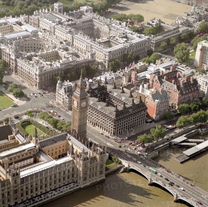 Whitehall and the Houses of Parliament, Westminster, London, 2002. Creator: EH/RCHME staff photographer.