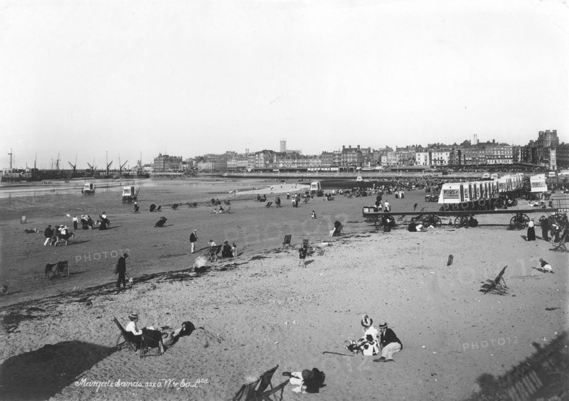 The beach at Margate, Kent, 1890-1910