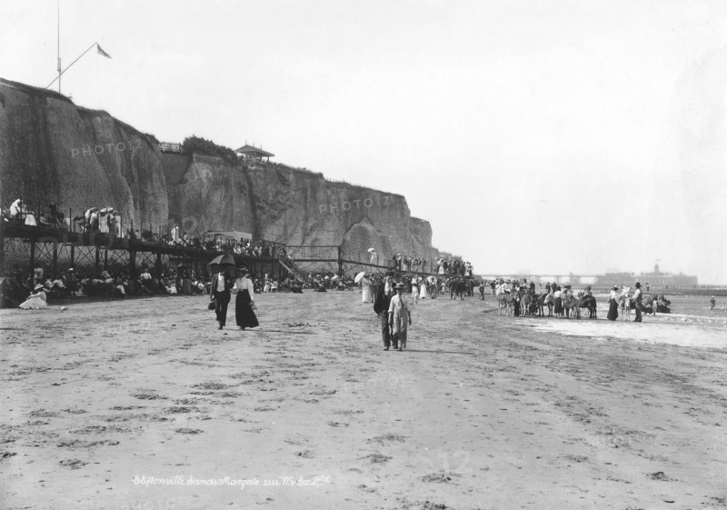 Donkey rides at Cliftonville, Margate, Kent, 1890-1910