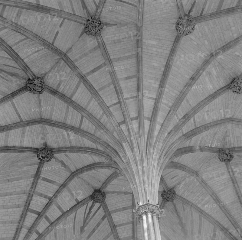 Fan vaulting in Westminster Abbey, London, 1945-1980