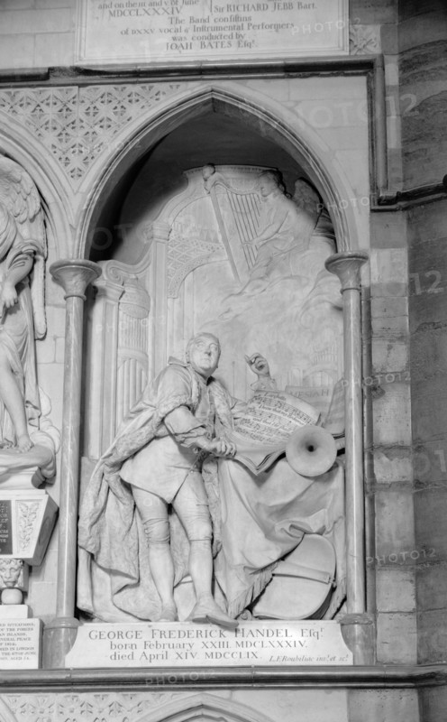 Handel Monument, Westminster Abbey, London, 1945-1980