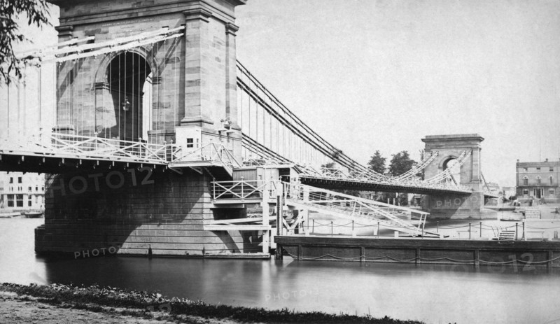 Hammersmith Bridge, Hammersmith, London, c1865-1883