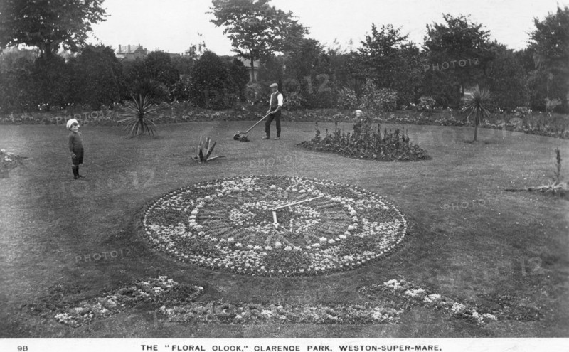 Floral clock, Clarence Park, Weston-super-Mare, Somerset, 1913