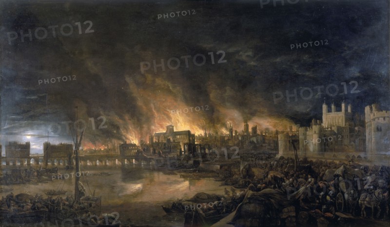 'The Great Fire of London, 1666', (c1666). Artist: Unknown