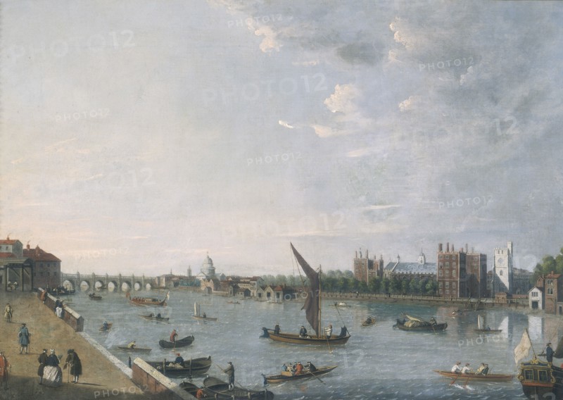 'Lambeth Palace from Horseferry', c1750. Artist: Unknown