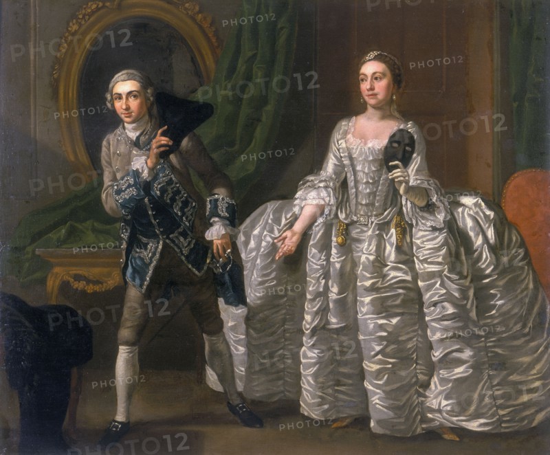 'David Garrick and Hannah Pritchard in a Scene from The Suspicious Husband', 1752. Artist: Francis Hayman