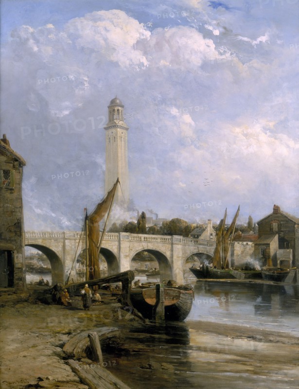 'Old Kew Bridge', c1880. Artist: James Webb
